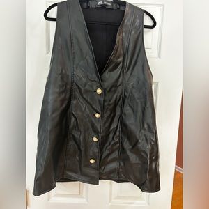 ZARA XL vegan leather dress/ tunic